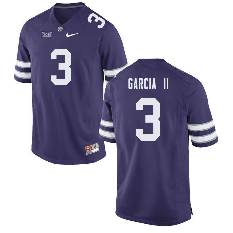 Men-Youth #3 RJ Garcia II Kansas State Wildcats 2023 College Football Jerseys Stitched-Purple
